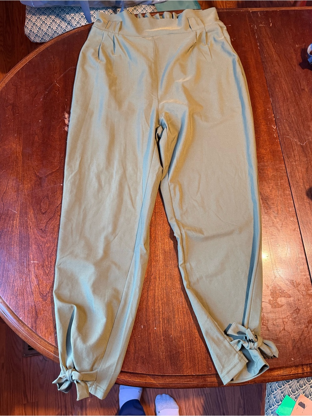 Grace Karin Olive Green Elastic‎ Waist Pants
